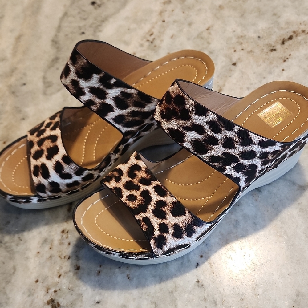 Leopard Print Women's Sandals NEW